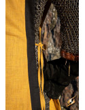 Tweekleurige Clement middeleeuwse tabbaard, griffioen geel - episch zwart