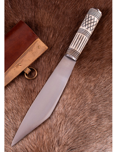 Viking Seax dolk met benen handvat