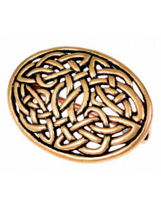 Keltische Brosche mit durchbrochenem Knoten, oval