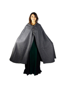 Capa medieval corta de dama modelo Heidi, color gris