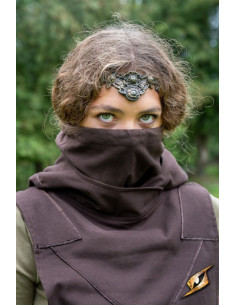Vestido medieval mujer Rebelde Adelina en marrón oscuro 2