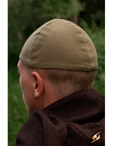 Baldur middeleeuwse hoed in olijfgroen