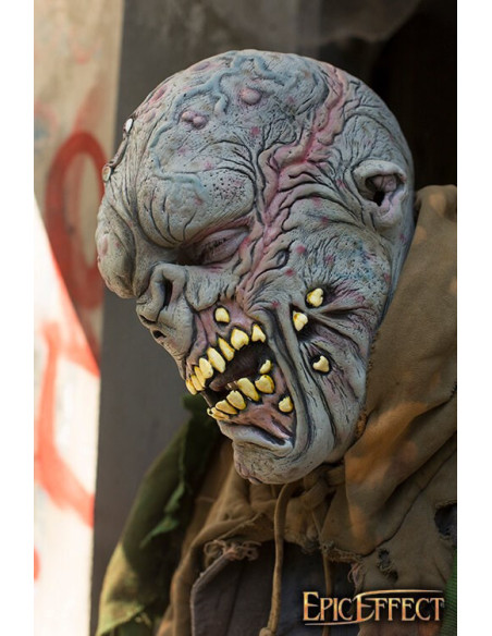 Mutant monster maske i død grå hud