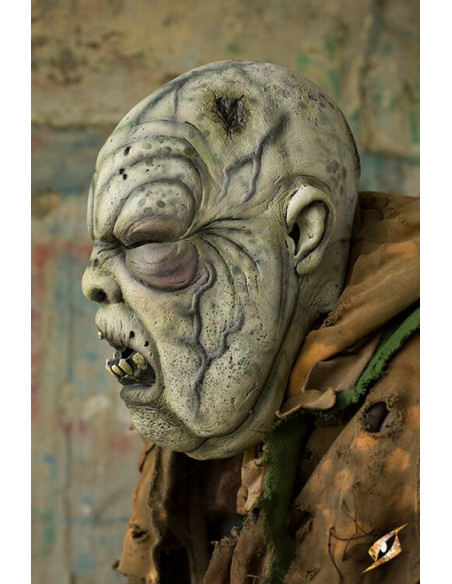 Great Rotten Zombie Head Mask, i grøn...