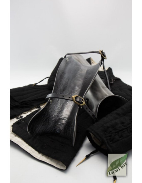 Söldner-Beinschienen aus poliertem Stahl