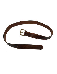 Cinturón medieval en polipiel marrón oscuro, 130 cm.