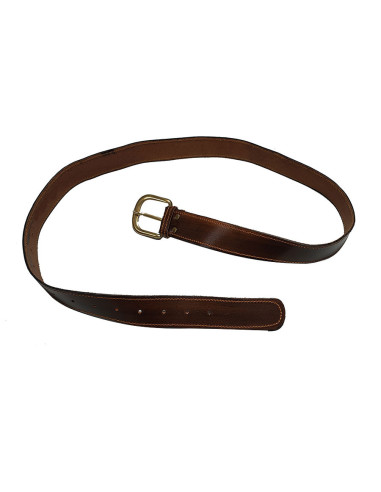 Cinturón medieval en polipiel marrón oscuro, 130 cm.