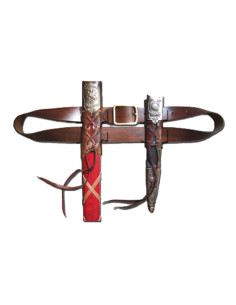 Mittelalterlicher Gürtel mit Dolchhalter und Schwerthalter 2