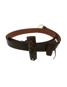 Cinturón medieval con porta-dagas y porta-espadas
