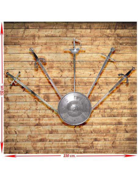 Rüstung (1) mit fünf echten und...