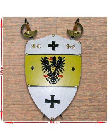 Set van 2 piratenzwaarden + Barbarossa-schild