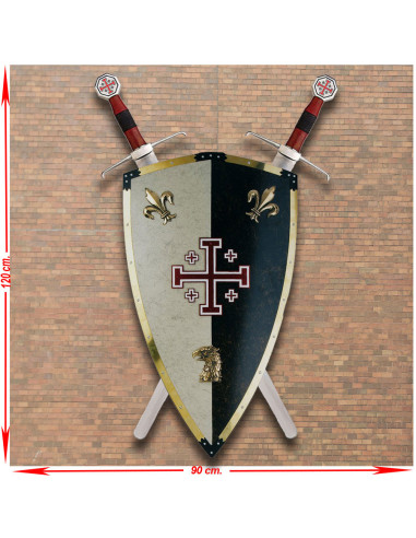 Ausstattung: 2 Schwerter + Schild der Ritter von Jerusalem