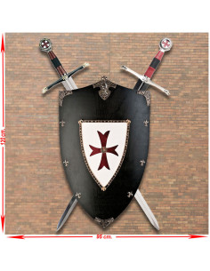 Panoplie van de Grootmeester van de Tempel met schild en...