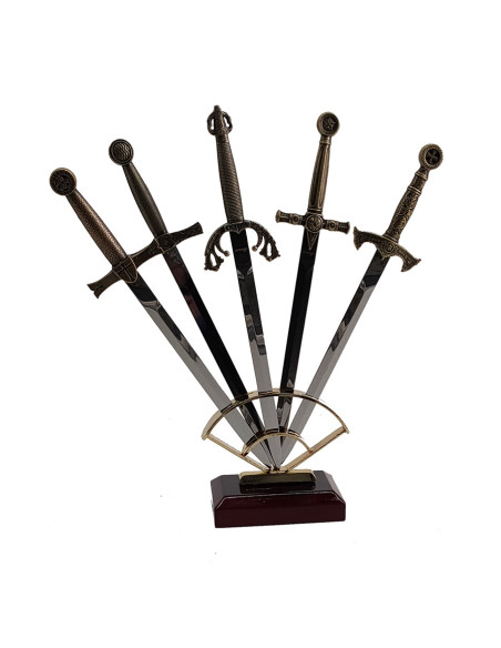 Sæt med 5 historiske middelalderlige...