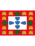 Portugiesische mittelalterliche Bannerflagge des XIV-XV Jahrhunderts (70x100 cm.)