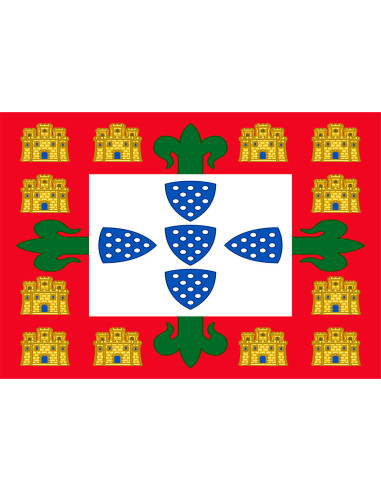 Portugiesische mittelalterliche Bannerflagge des XIV-XV Jahrhunderts (70x100 cm.)