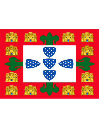 Portugiesische mittelalterliche Bannerflagge des XIV-XV Jahrhunderts (70x100 cm.)
