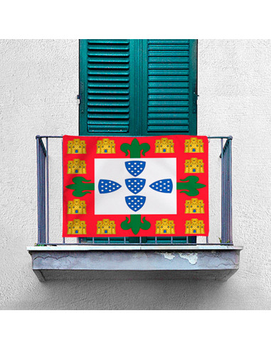 Portugiesische mittelalterliche Bannerflagge des XIV-XV Jahrhunderts (70x100 cm.)