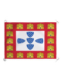 Portugiesische mittelalterliche Bannerflagge aus dem XIII-XIV Jahrhundert (70x100 cm.)
