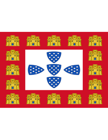 Portugiesische mittelalterliche Bannerflagge aus dem XIII-XIV Jahrhundert (70x100 cm.)