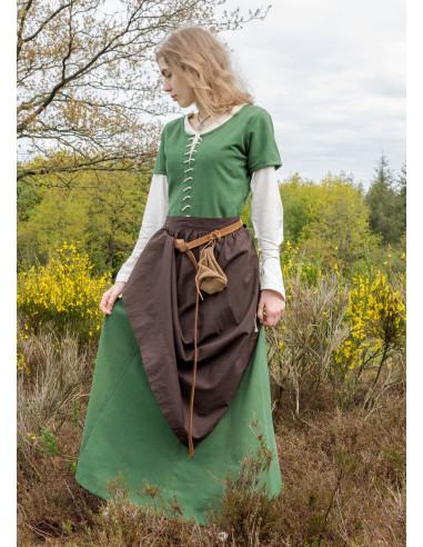 Vestido medieval Ava con manga corta
