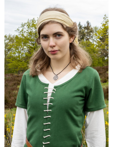 Vestido medieval Ava con manga corta