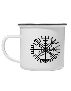Keltischer Vegvisir-Becher aus emailliertem Messing