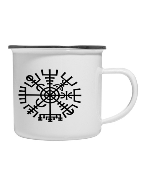 Celtic Vegvisir kop i emaljeret messing