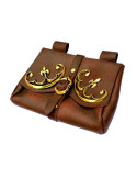 Bolsa medieval para cinturón, siglos XII-XIV (18x13 cm.)