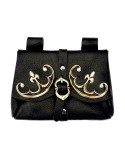 Bolsa medieval para cinturón, siglos XII-XIV (18x13 cm.)