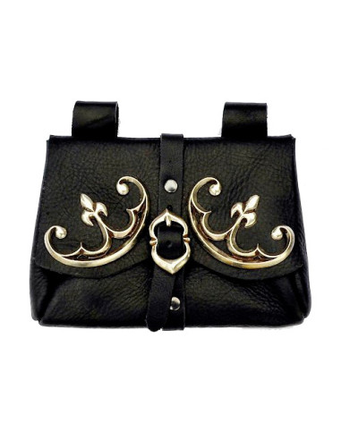 Bolsa medieval para cinturón, siglos XII-XIV (18x13 cm.)