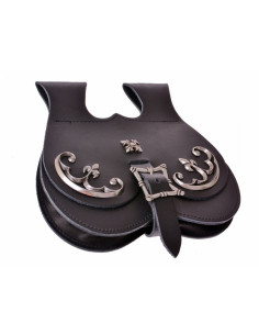 Bolsa Riñonera medieval cortesano para cinturón (22x22 cm.) 2