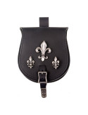Bolsa riñonera medieval flor de lis (21x15,5 cm.)
