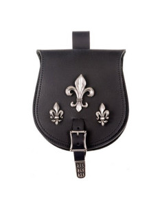 Bolsa riñonera medieval flor de lis (21x15,5 cm.)