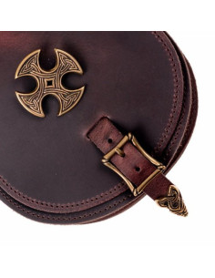 Mittelalterliche Gürteltasche mit Templerkreuz (21x15,5 cm). 2