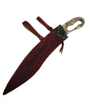 Decoratieve handgemaakte Iberische falcata met schede, blad 60 cm.