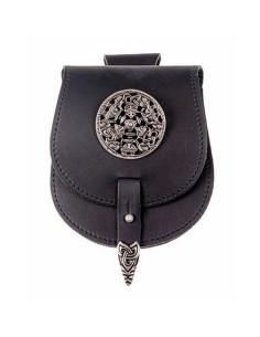Wikinger-Gürteltasche im Borre-Stil (16 x 13 cm).