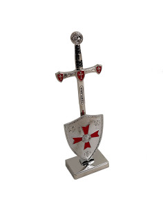 Abrecartas Cruz de los templarios con soporte templario