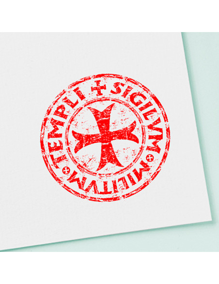 Stempel og blækpude af...