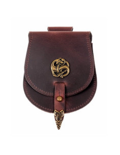 Gürteltasche mit Wikingerdrache (16x13 cm.)
