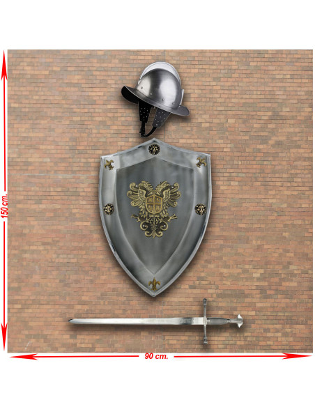 Panoplie van Carlos V met helm,...