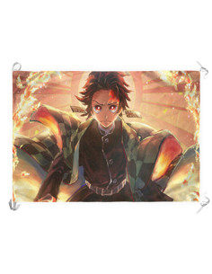 Demon Slayer Banner-Flag door Tanjiro Kamado (70x100 cms.)