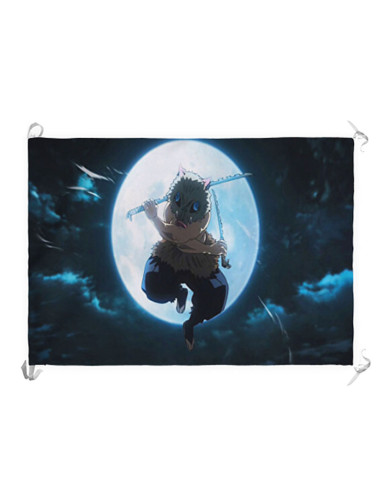 Banner-Flag Demon Slayer af Inosuke Hashibira (70x100 cm.)
 Materiale-Satin