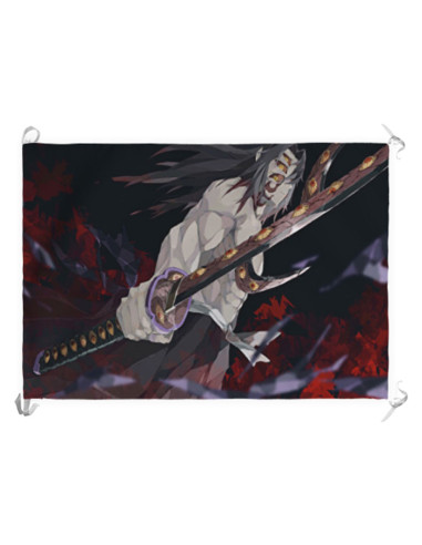 Estandarte-Bandera Demon Slayer de Kokushibou Tsugikuni Michikatsu (70x100 cms.)
 Material-Raso