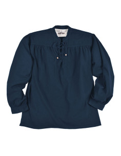 Ludwig Piratenblaues Hemd aus Baumwolle 2
