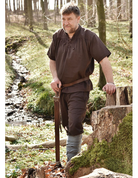 Camisa medieval de verano con mangas...