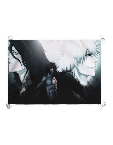 Estandarte-Bandera Tensa Zangetsu Hollow Ichigo de Bleach (70x100 cms.)
 Material-Raso