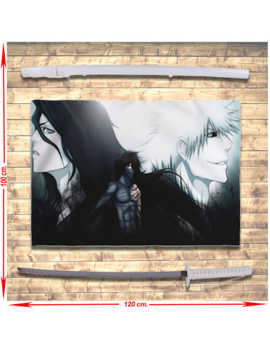 Bleach Tensa Zangetsu Hollow Ichigo Banner en Katana Pack