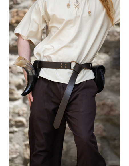 Leren riem met Keltisch patroon,...