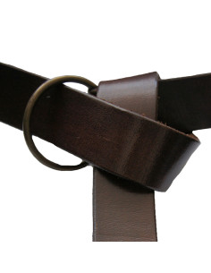 Ledergürtel mit keltischem Muster, dunkelbraune Farbe 2
